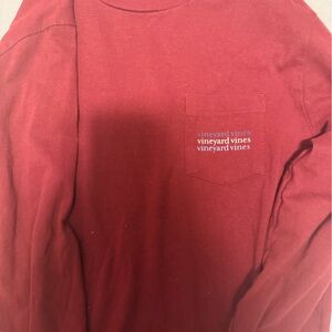 Vineyard Vines Maroon Crew Neck Tee